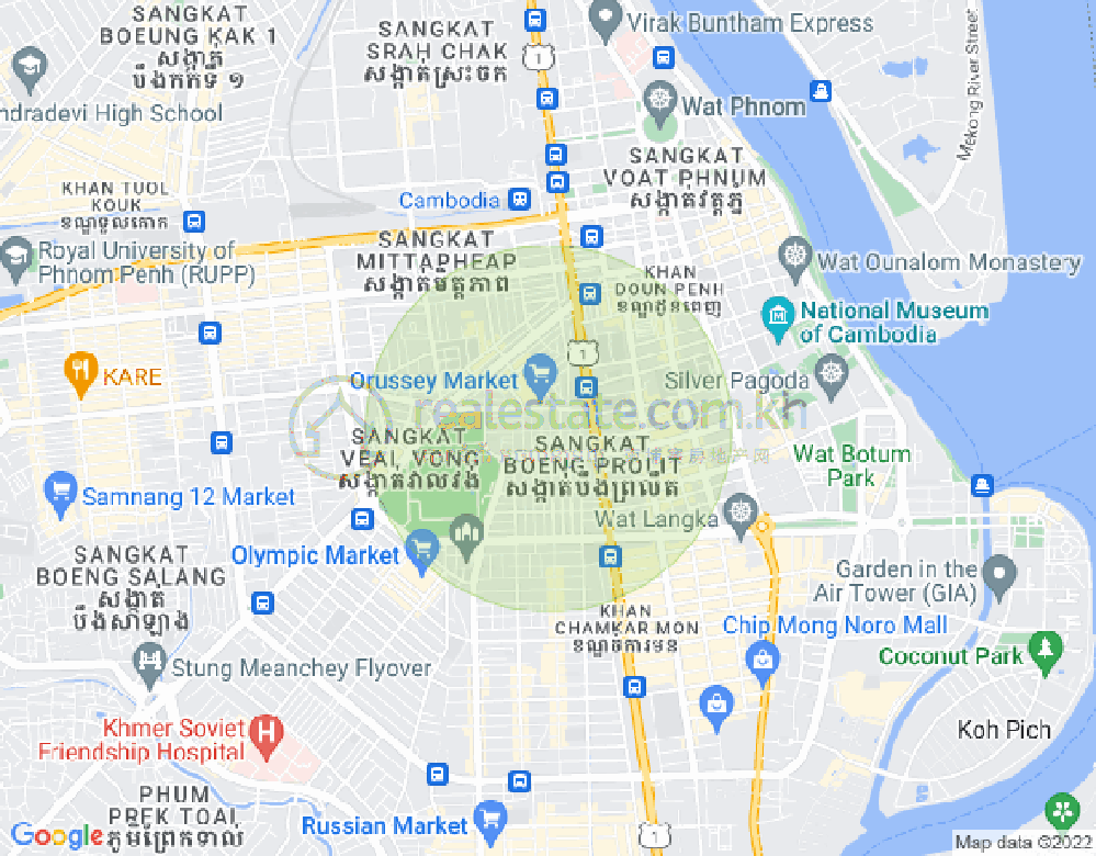 Mapa: Olympic, Boeng Keng Kang, Phnom Penh
