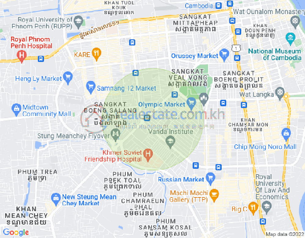 แผนที่ ตุมนบตึก, บึงเกงกอง, พนมเปญ