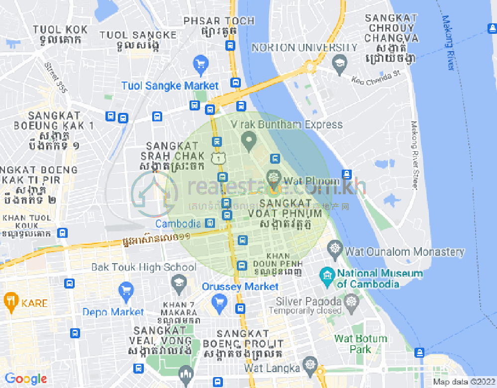 Mapa: Phnom Penh Thmey, Sen Sok, Phnom Penh