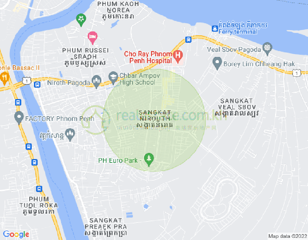 Nirouth分区, 铁桥头区, 金边地图