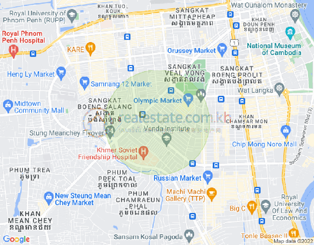 ផែនទី ទួលស្វាយព្រៃ២, បឹងកេងកង, ភ្នំពេញ