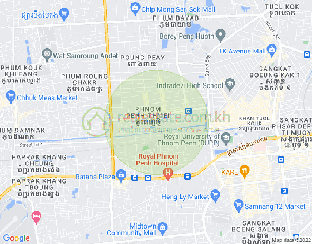 新金边, 森速区, 金边地图