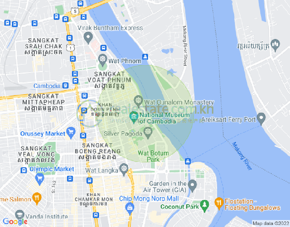 Map of Phsar Kandal I, Daun Penh, Phnom Penh