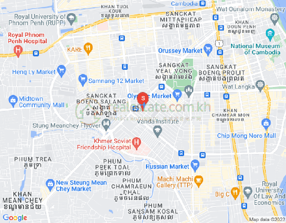 Toul Svay Prey 2镇, 波哥堪, 金边地图