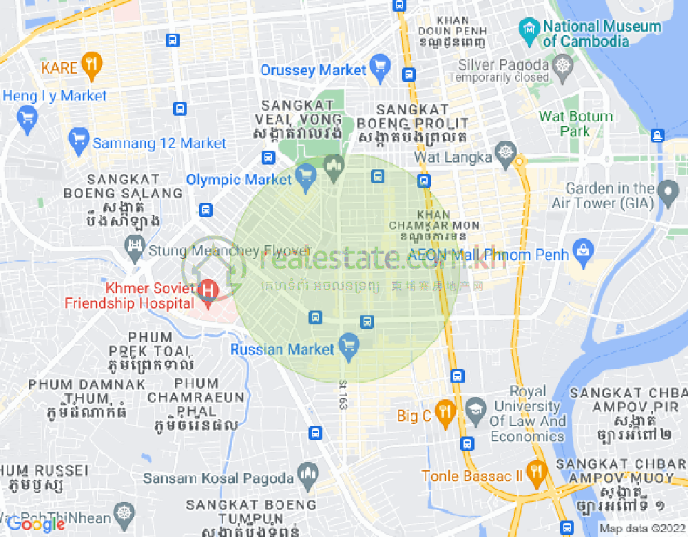 Map of Toul Svay Prey 1, Boeng Keng Kang, Phnom Penh