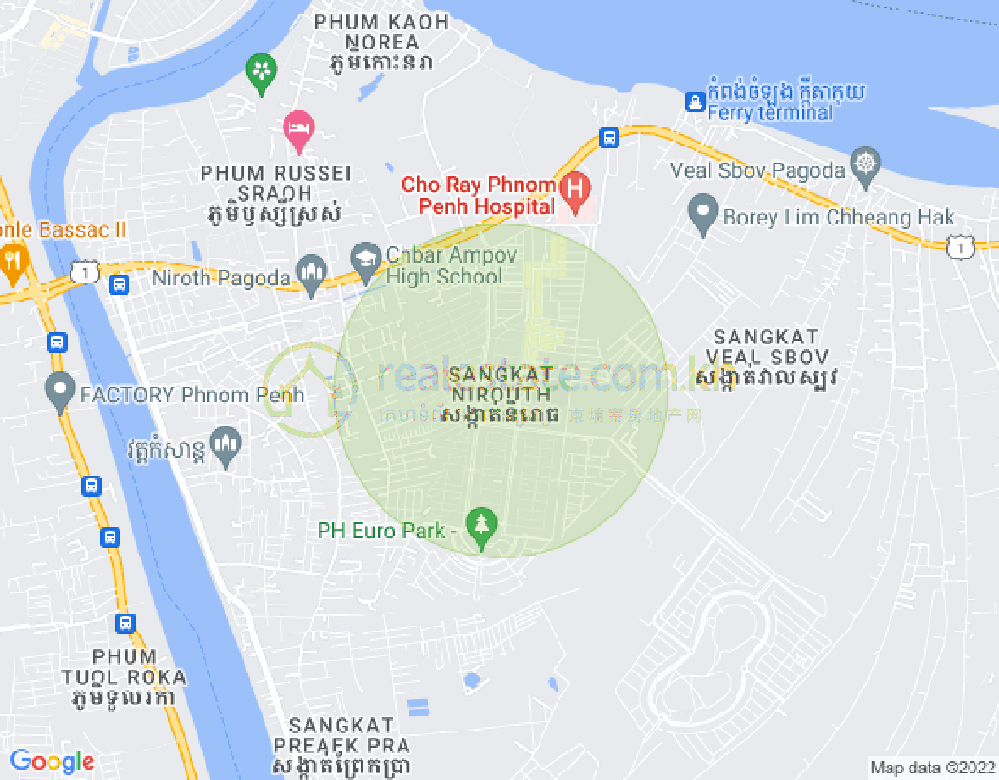 Nirouth分区, 铁桥头区, 金边地图