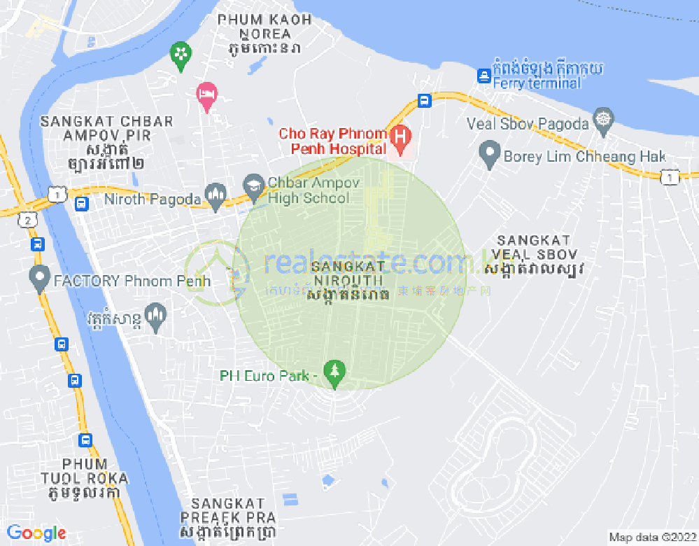 Nirouth分区, 铁桥头区, 金边地图