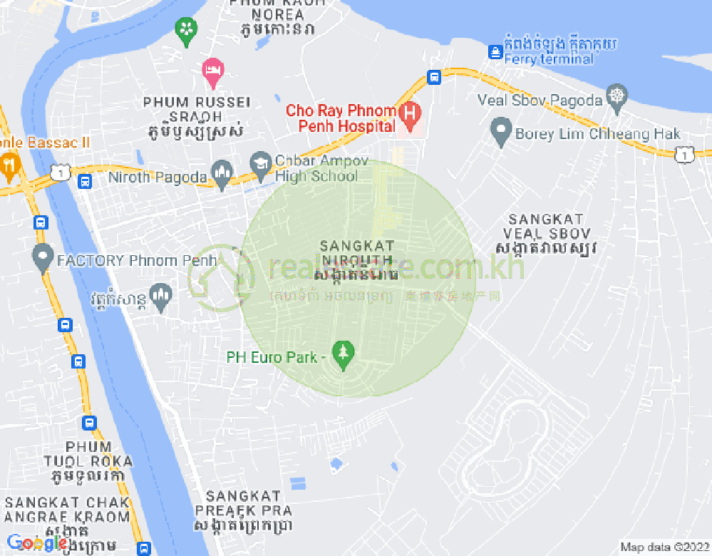 Nirouth分区, 铁桥头区, 金边地图