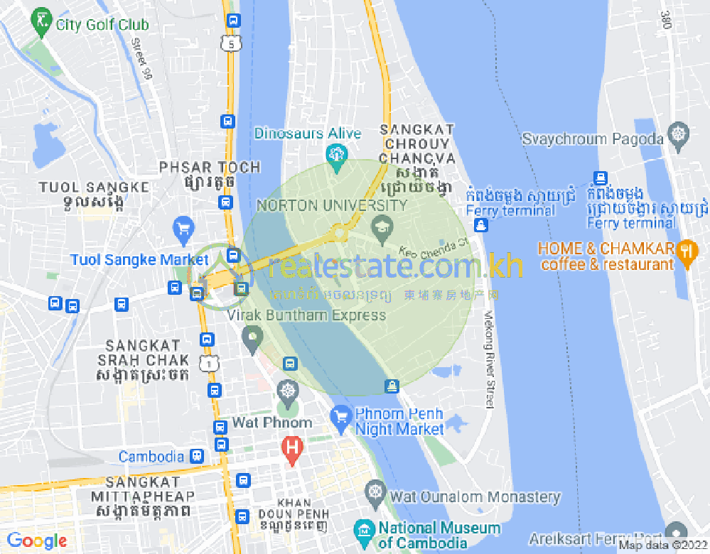 水净华区, 金边地图