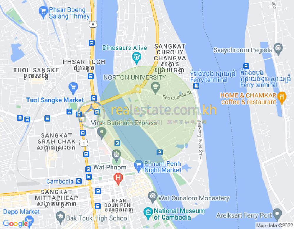 수정화구, 프놈펜 지도