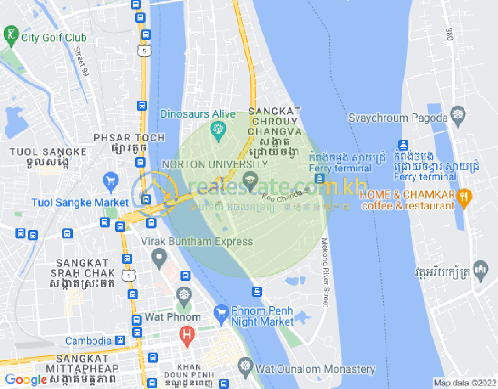 水净华区, 金边地图