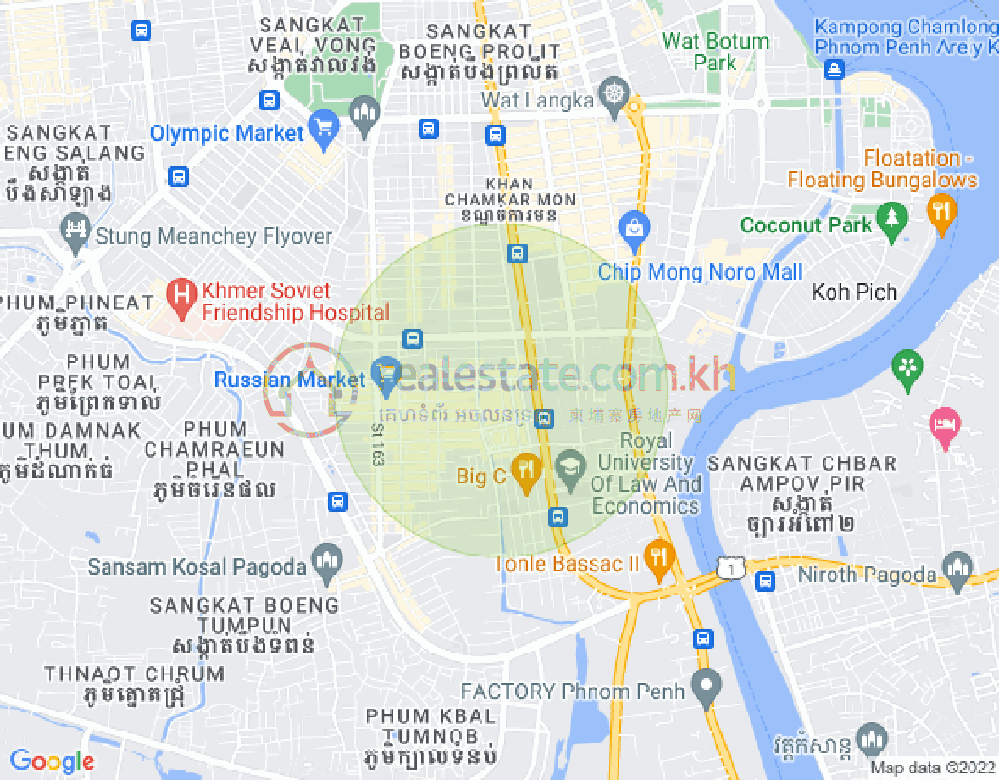만화밀구역, 짬까몬, 프놈펜 지도