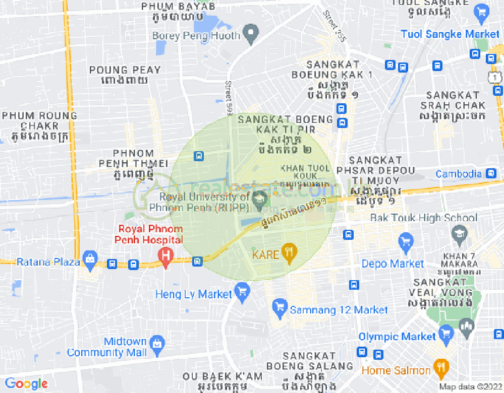 宣城2, 堆谷区, 金边地图