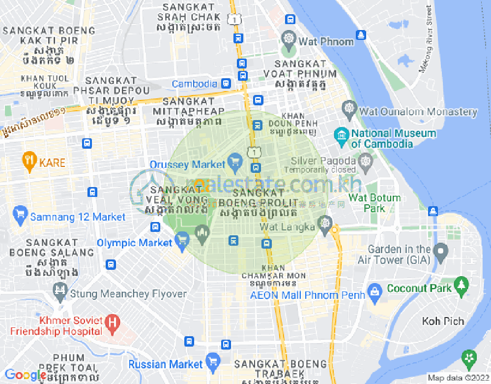 Boeung Prolit分区, 马卡拉区, 金边地图