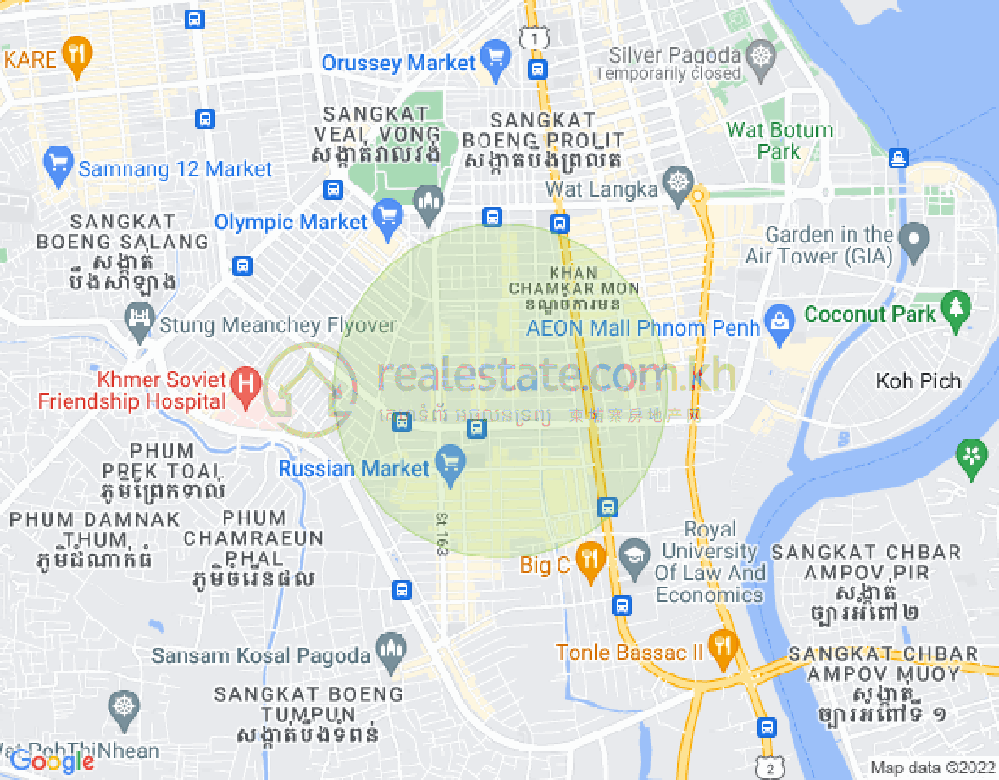 Mapa: Toul Tum Poung 1, Chamkarmon, Phnom Penh