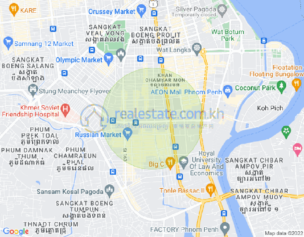 Mapa: Toul Tum Poung 1, Chamkarmon, Phnom Penh