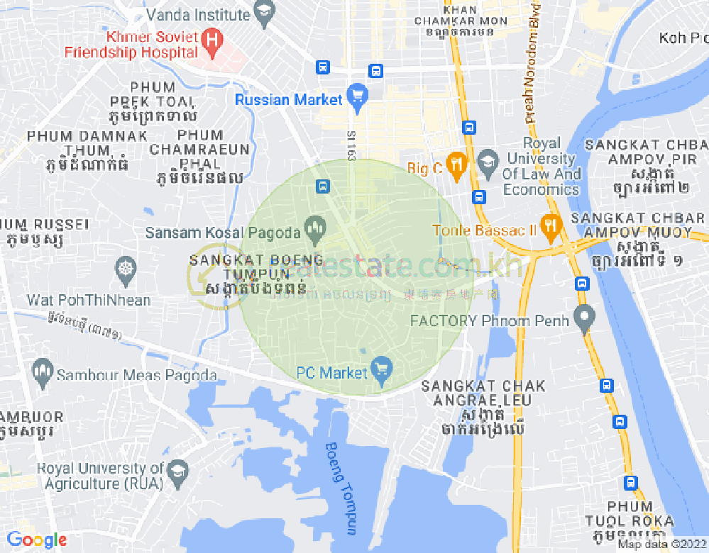 宣邦屯门1, 棉芷区, 金边地图