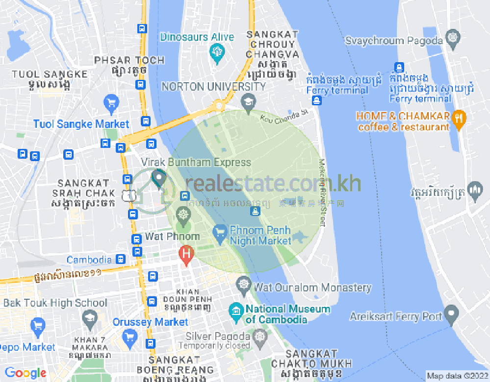 Mapa: Toteung Tngai Beoung Toteung Tngai Beoung, Chroy Changvar, Phnom Penh