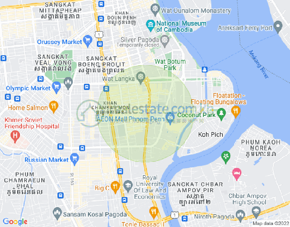 Mapa: Chak Angrae Leu, Meanchey, Phnom Penh