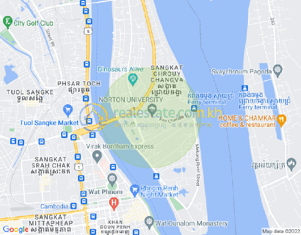水净华区, 金边地图