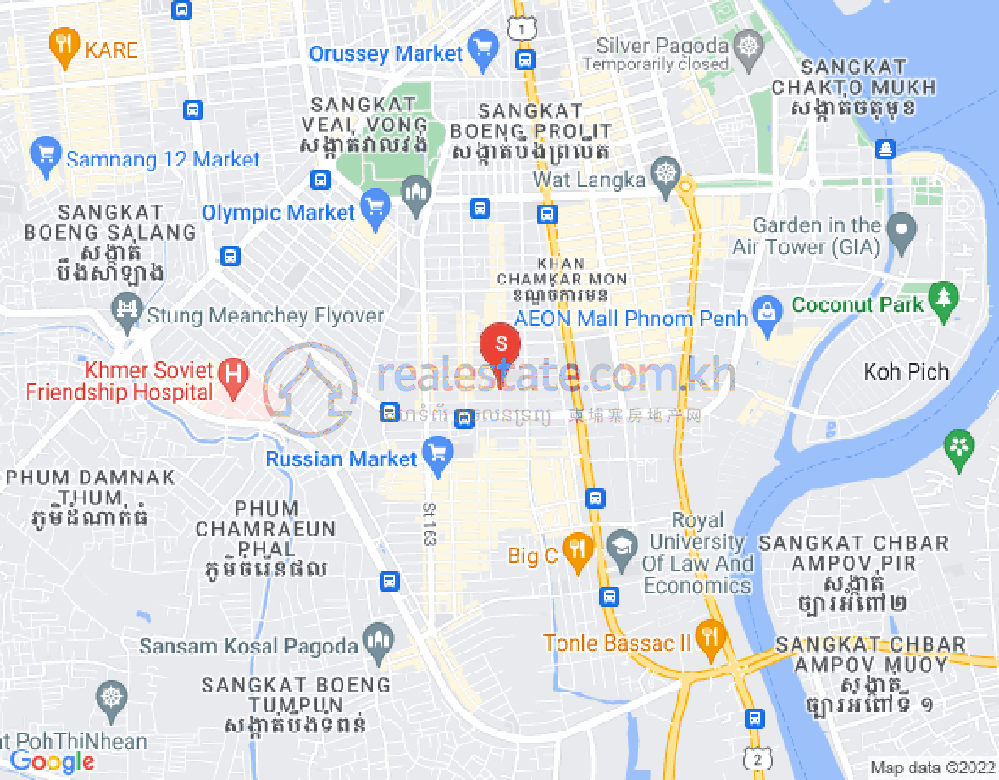 Mapa: BKK 3, Boeng Keng Kang, Phnom Penh