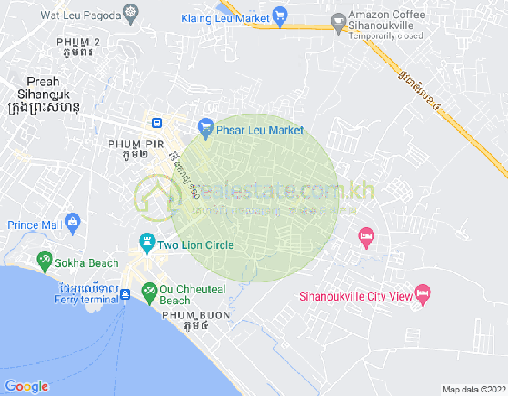 Map of 104 st 104, Sangkat Buon, Sihanoukville
