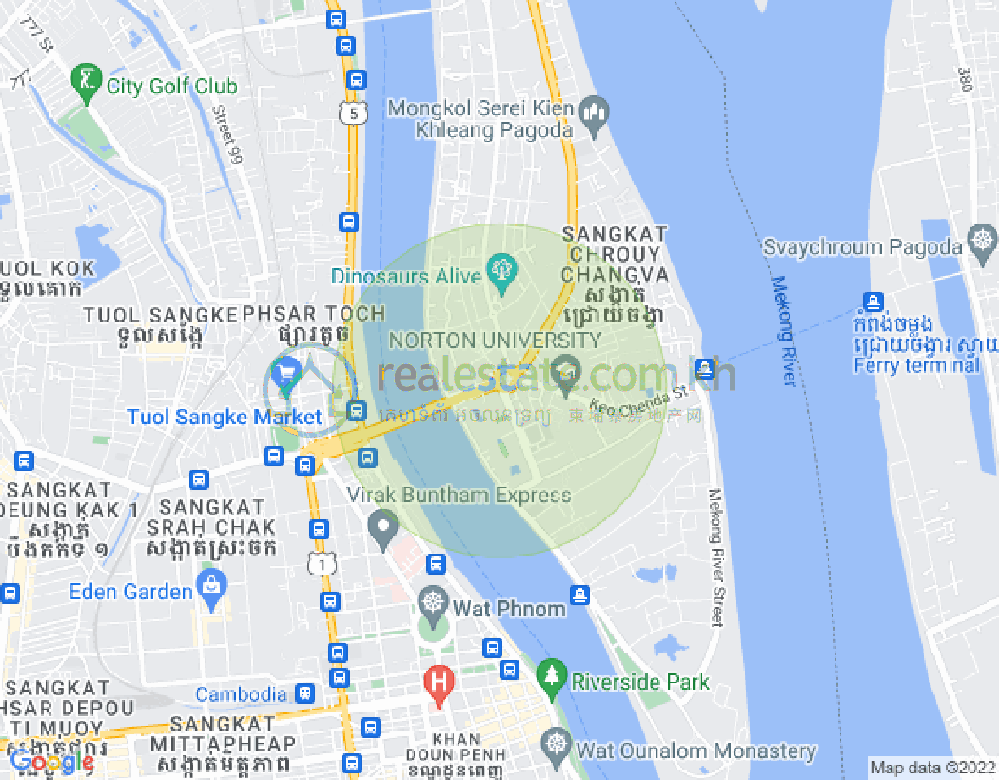 Map of Chroy Changvar, Phnom Penh