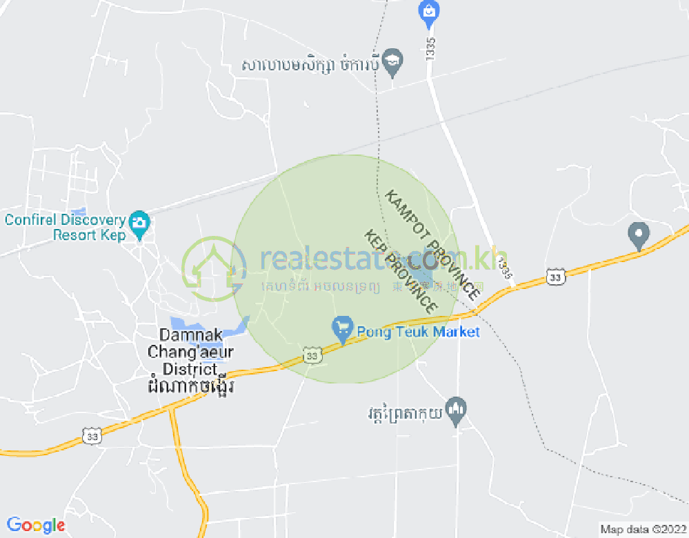 Mapa: 31 31, Pong Tuek, Damnak Chang'aeur, Kep