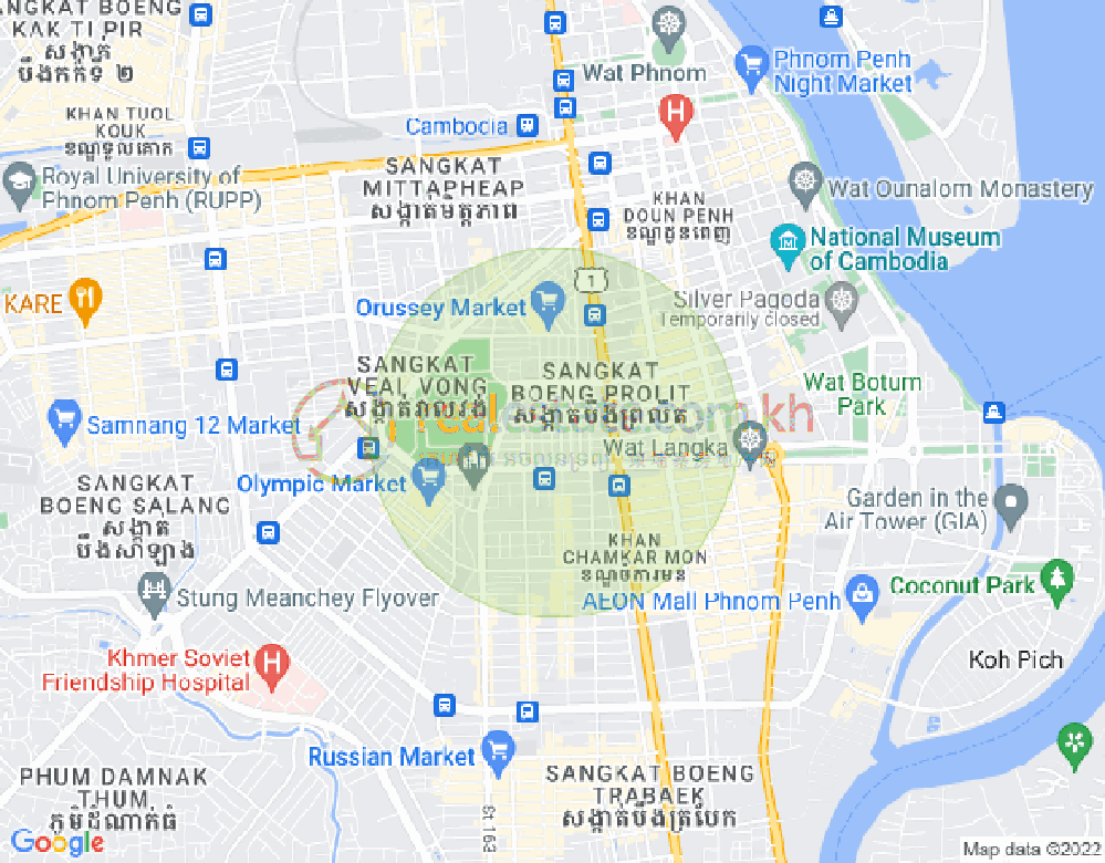 Boeung Prolit分区, 马卡拉区, 金边地图