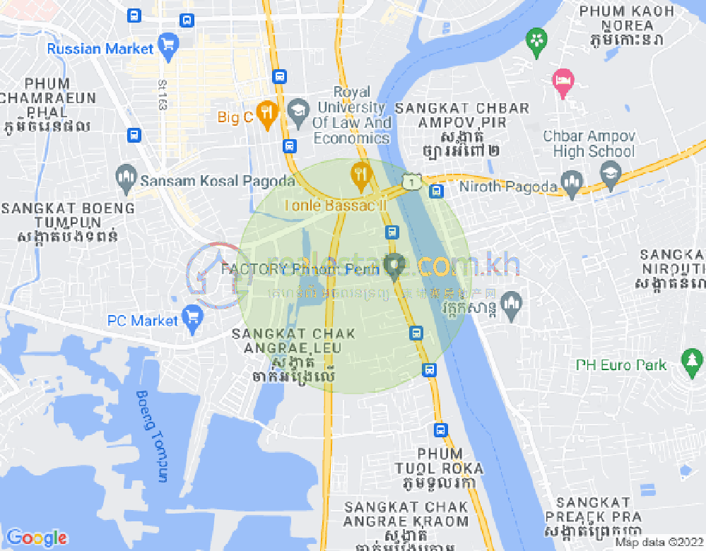 แผนที่ จักอังแรลือ, เมียนเจ็ย, พนมเปญ