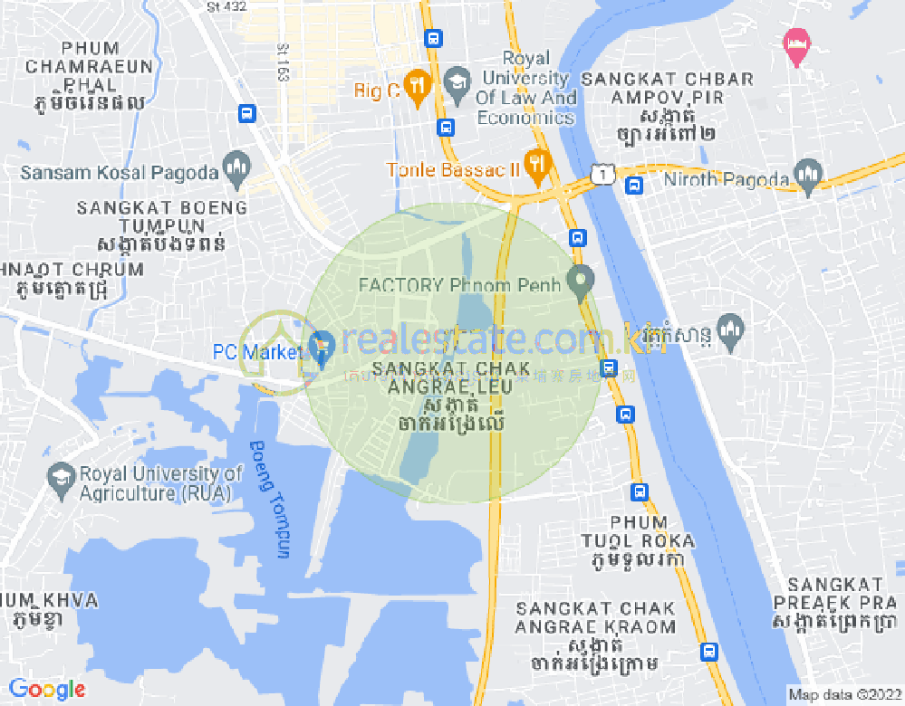 Mapa: Chak Angrae Leu, Meanchey, Phnom Penh