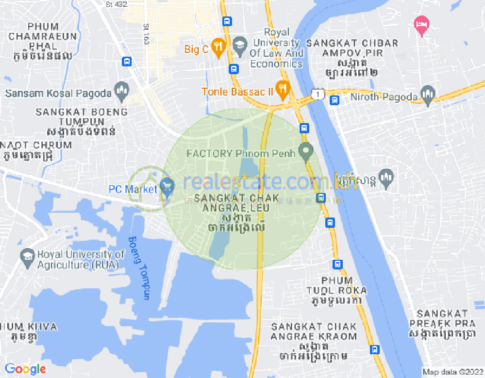 长夏上社分区, 棉芷区, 金边地图