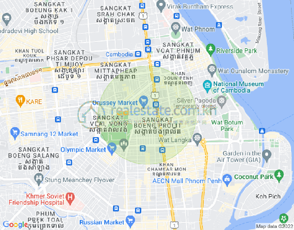 แผนที่ Boeung Prolit, เจ็ดมกรา, พนมเปญ