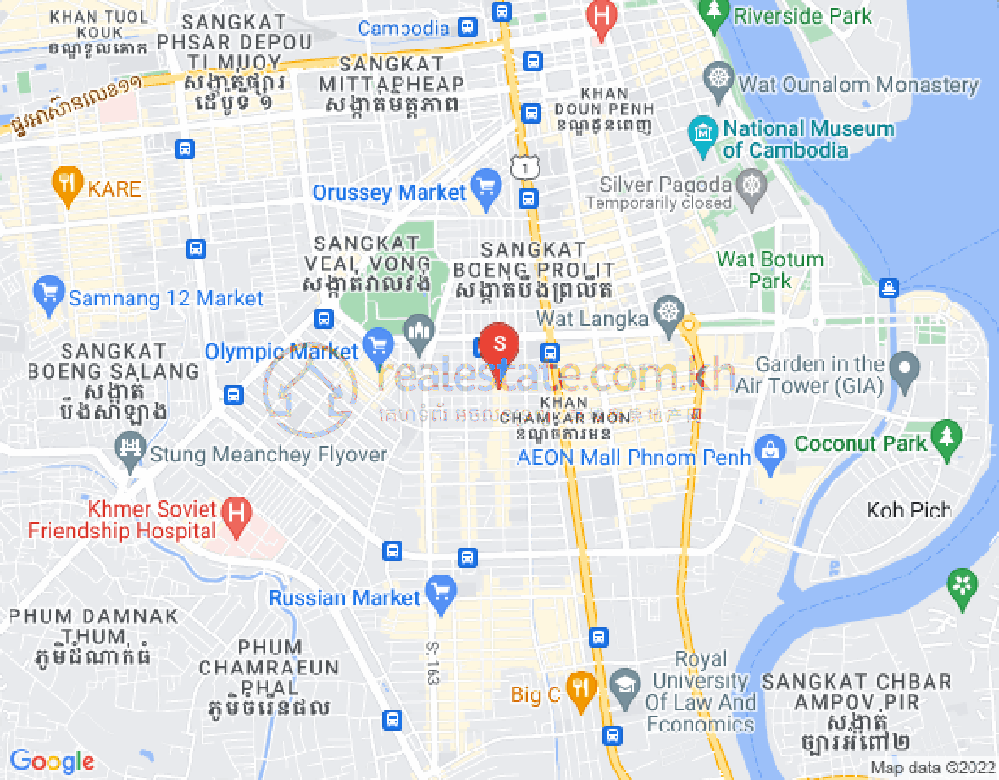 Mapa: BKK 2, Boeng Keng Kang, Phnom Penh