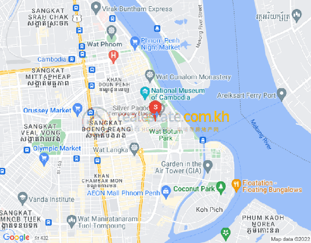 Map of Chey Chumneah, Daun Penh, Phnom Penh