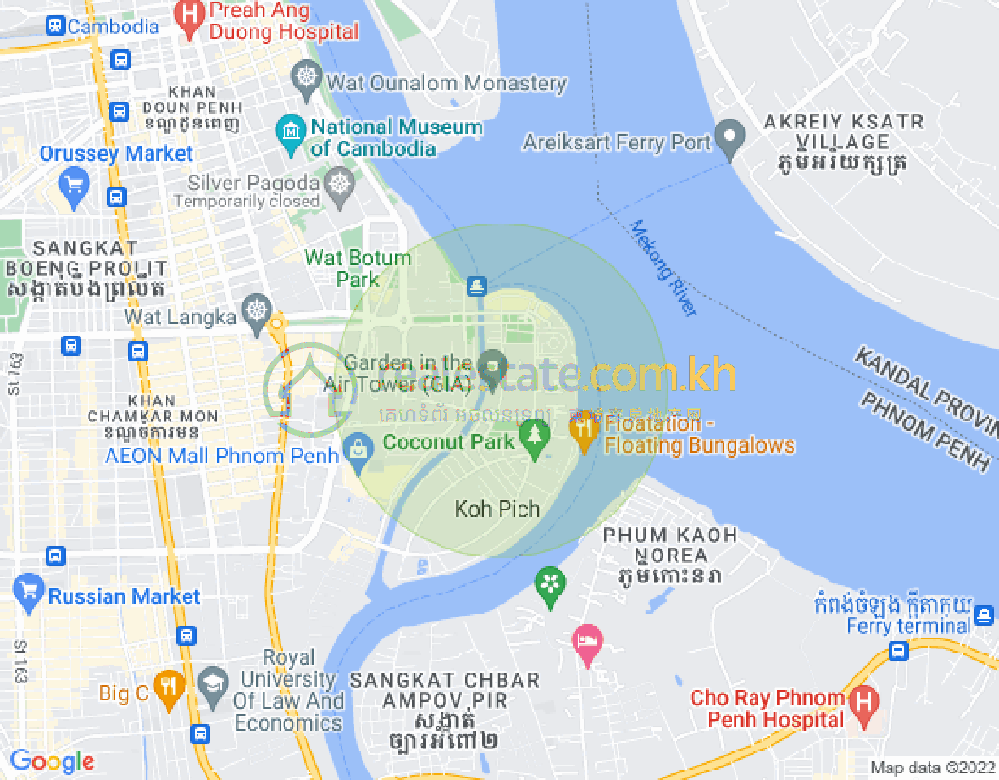 Map of Mongkoul Sopheak, Tonle Bassac, Chamkarmon, Phnom Penh
