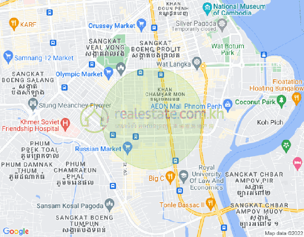 Carte de BKK 3, Boeng Keng Kang, Phnom Penh