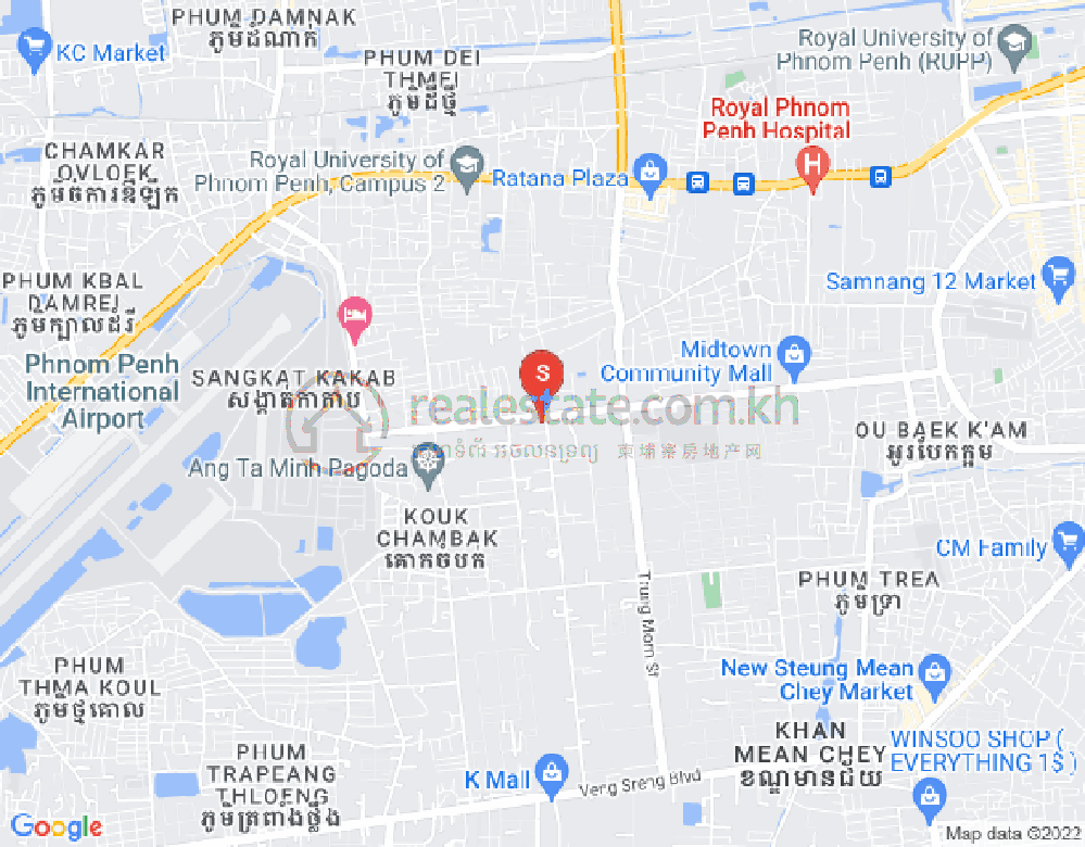 Tuek Thla屯, 森速区, 金边地图