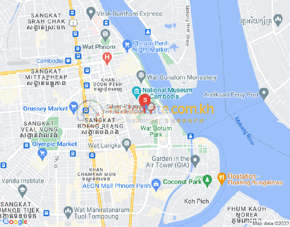 แผนที่ เชยชุมเนีย, ดวนป็ญ, พนมเปญ