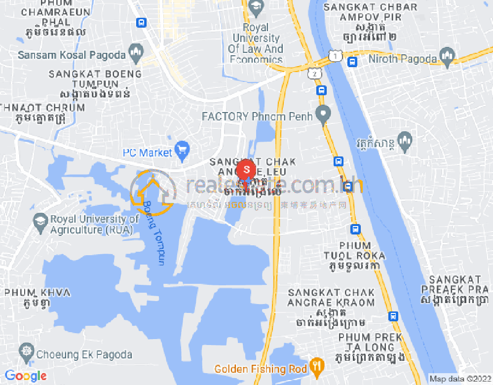 Mapa: Chak Angrae Leu, Meanchey, Phnom Penh