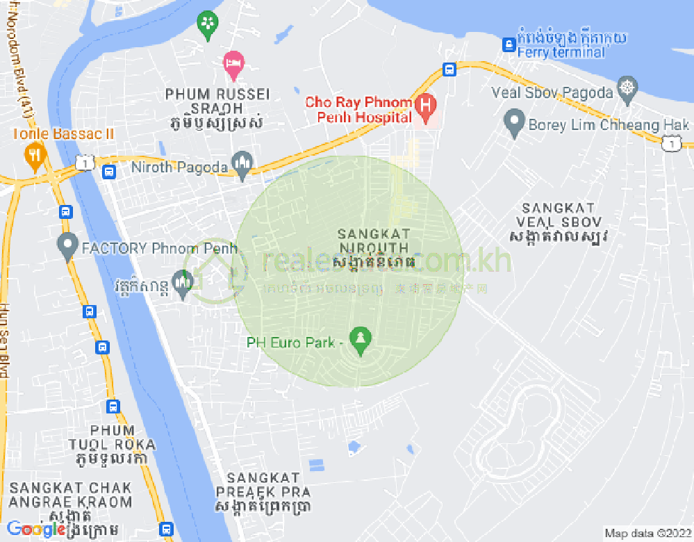 铁桥头区I分区, 铁桥头区, 金边地图