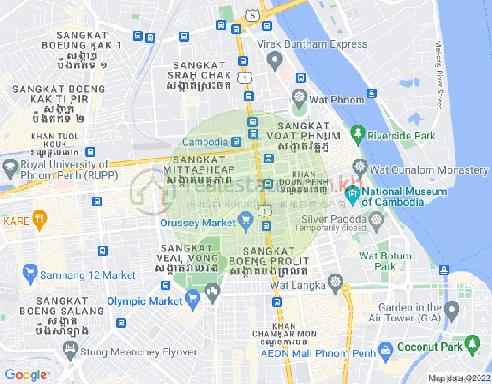 Veal Vong镇, 马卡拉区, 金边地图