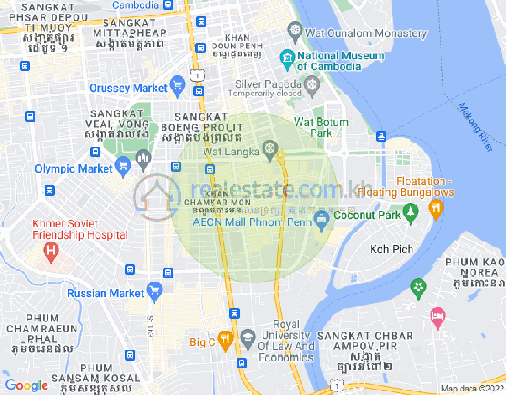 Mapa: BKK 2, Boeng Keng Kang, Phnom Penh
