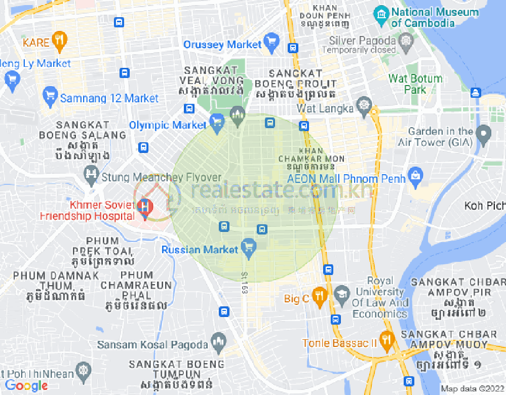 Mapa: BKK 3, Boeng Keng Kang, Phnom Penh