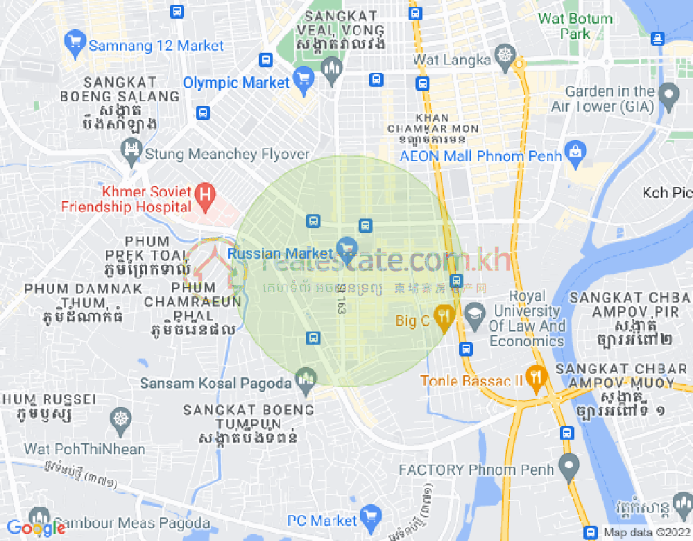 Mapa: Toul Tum Poung 2, Chamkarmon, Phnom Penh