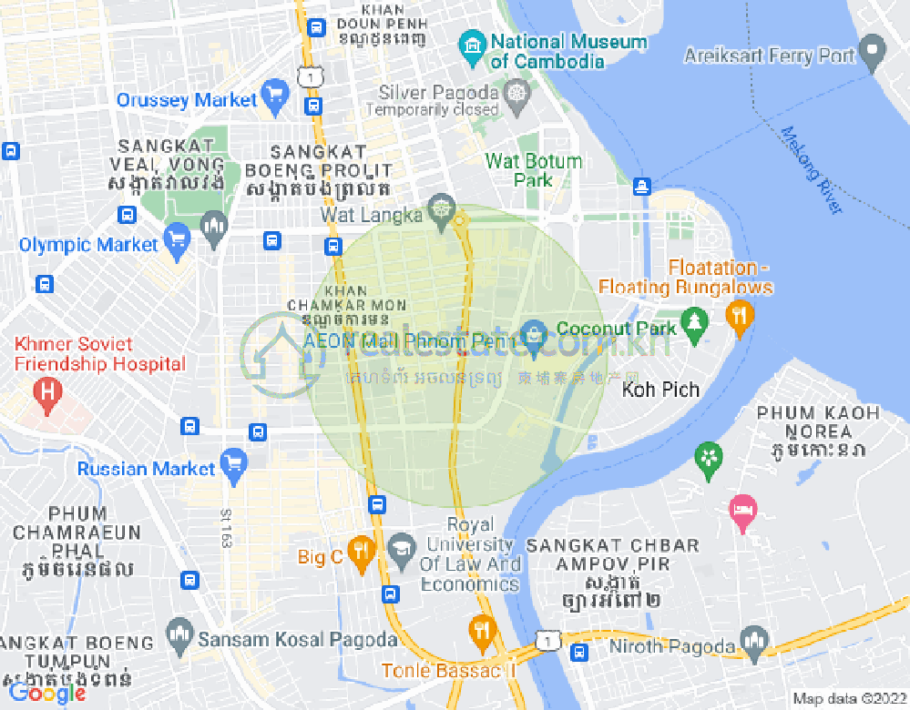 百色河分区, 占卡蒙, 金边地图