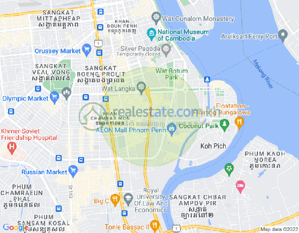 Map of BKK 1, Boeng Keng Kang, Phnom Penh