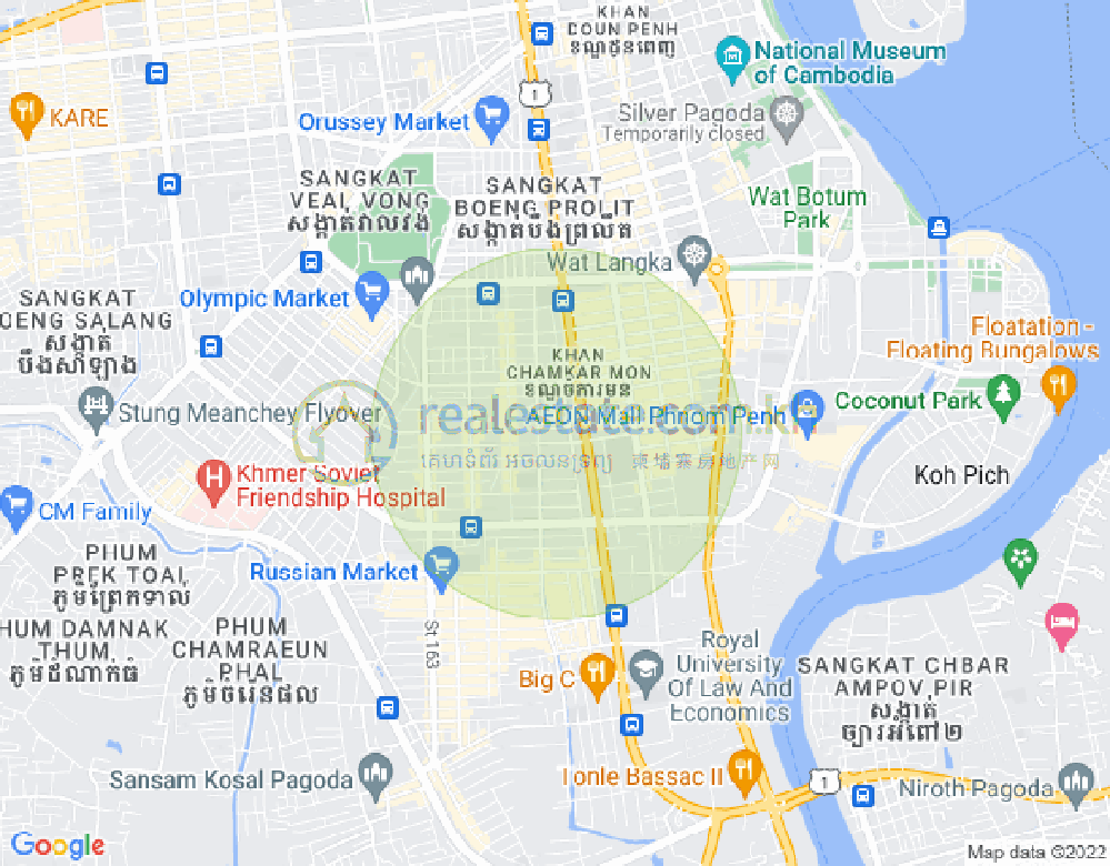 Map of BKK 3, Boeng Keng Kang, Phnom Penh