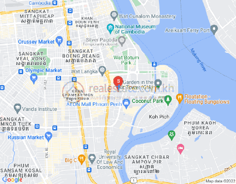 แผนที่ โตนเลบาสัก, จัมการมอน, พนมเปญ