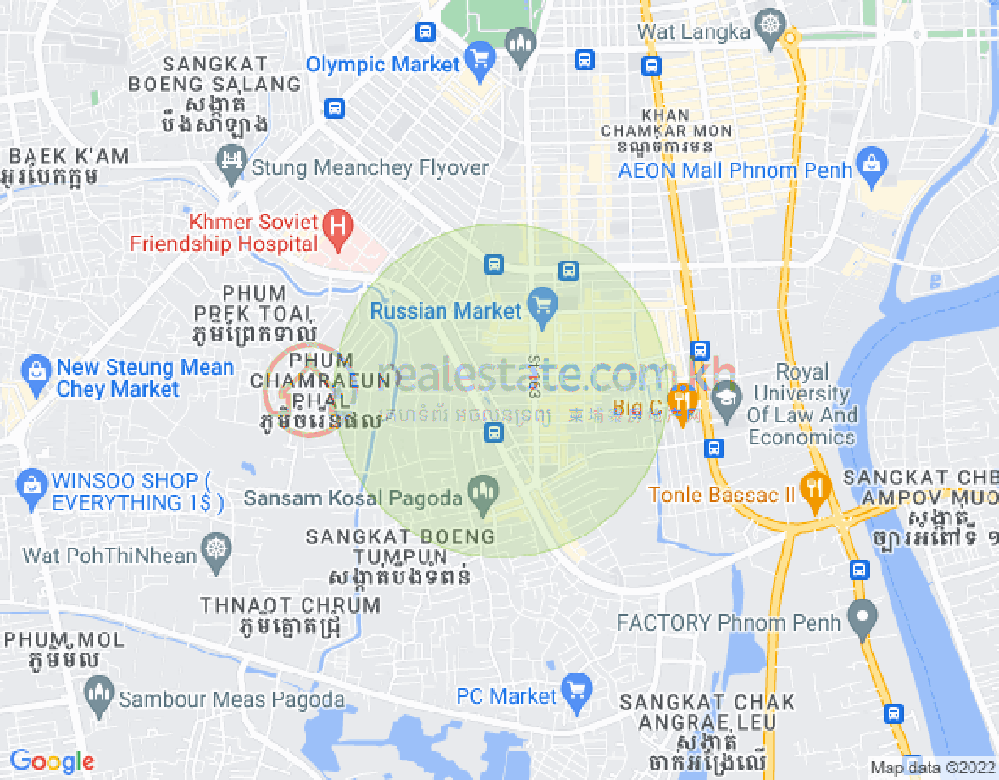 朱德奔1分区, 占卡蒙, 金边地图